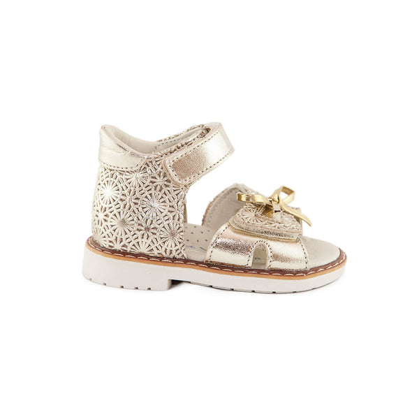 GOLDY LOCK gold orthopaedic sandals First Walkers