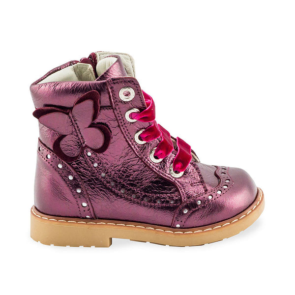 RUBY MADELYN red gold orthopaedic high-top boots | First Walkers